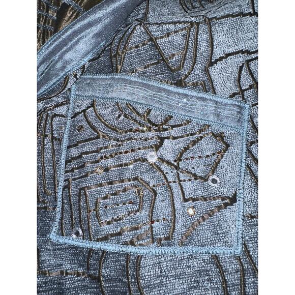 Yak Magik Women’s Jacket Embroidered Embellished Metallic Artsy Boho Nepal M/L - Picture 12 of 16